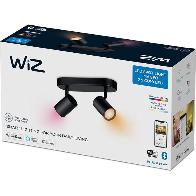 Стельовий світильник WiZ Imageo Build On Spot Black 10W 2200-6500K (929002659101)