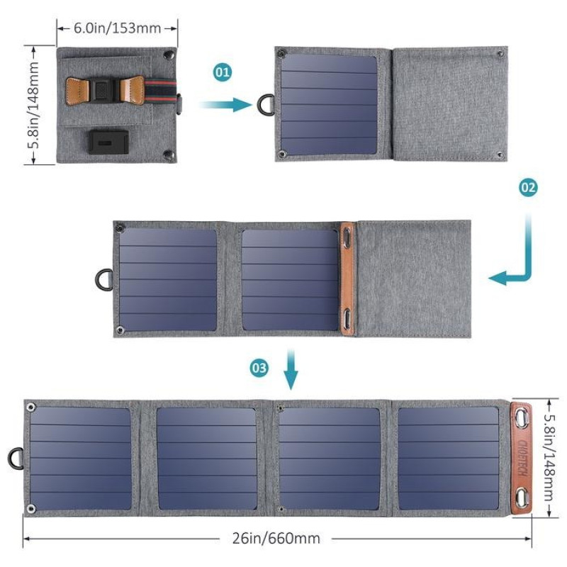 Солнечная панель Choetech Solar panel 14 Watt (SC004)