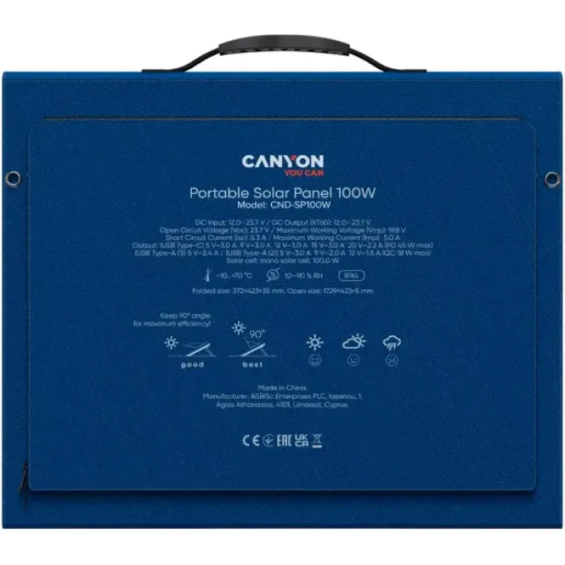 Солнечная панель Canyon CND-SP100W