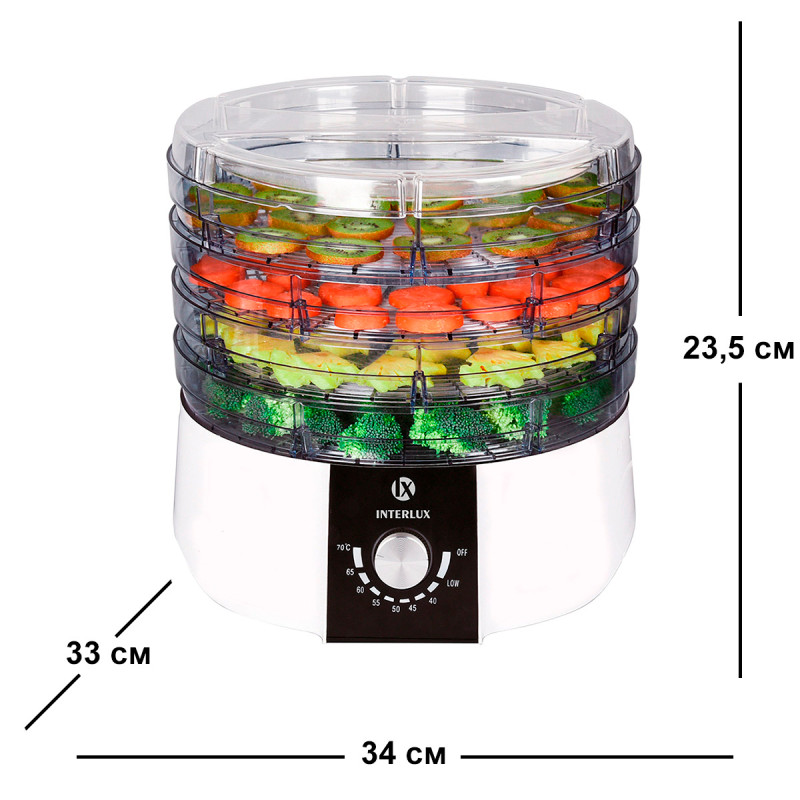 Сушилка для овощей и фруктов Interlux ILFD-5200MH