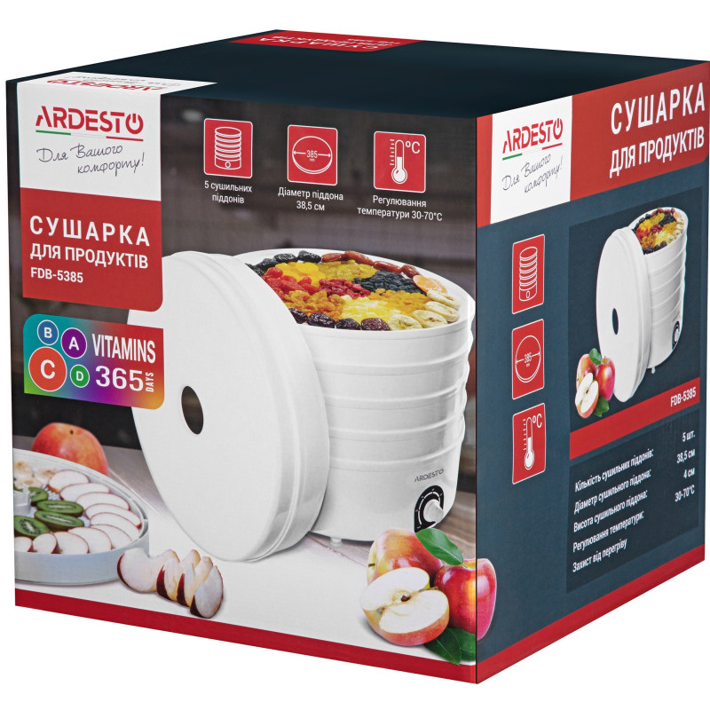 Сушарка для овочів і фруктів Ardesto FDB-5385