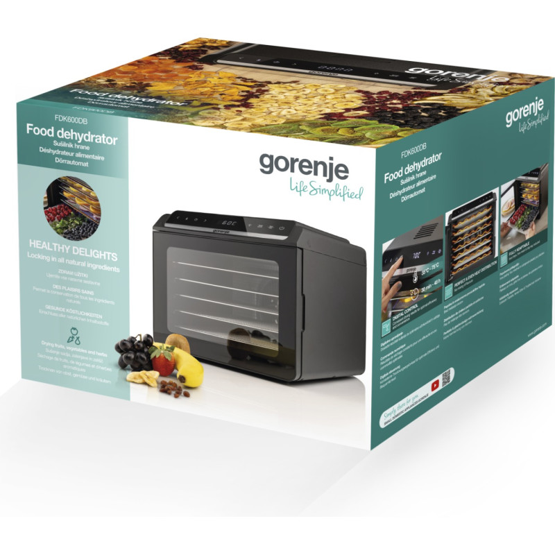 Сушарка для овочів і фруктів Gorenje FDK600DB