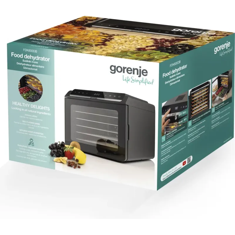 Сушарка для овочів і фруктів Gorenje FDK600DB