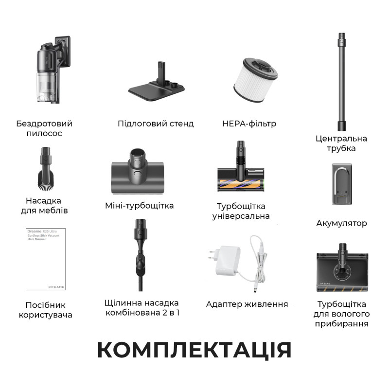 Пылесос Dreame R20 Ultra AquaCycle (VRV57F)