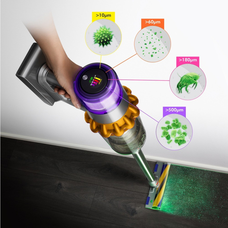 Пылесос Dyson V15 Detect Absolute 2023 Yellow/Nickel (446986-01)