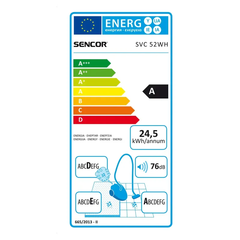 Пилосос SENCOR SVC 52WH-EUE3