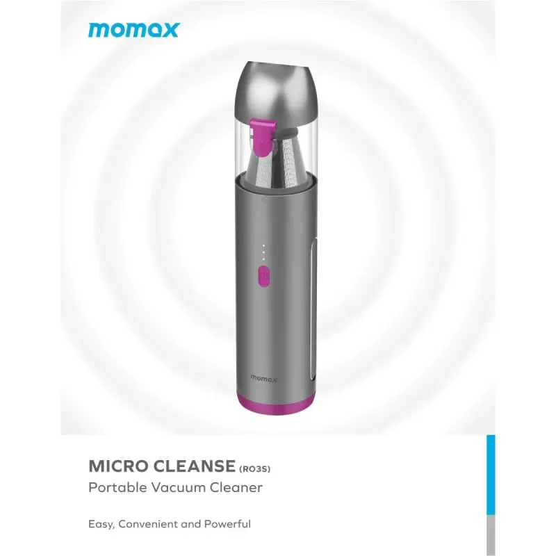Пилосос Momax Micro Cleanse RO3E Rose/Grey