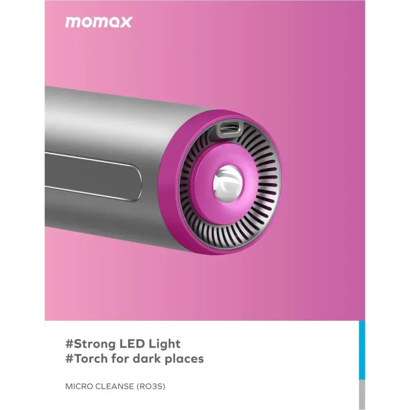 Пилосос Momax Micro Cleanse RO3E Rose/Grey
