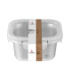 Контейнер Bergner Go Lovers, 640 мл, квадратний (BG-36313-GY)