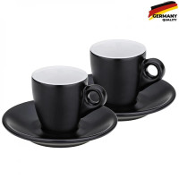 KELA Набор чашек с блюдцем для эспрессо Mattia. 4 предмета. (12750)