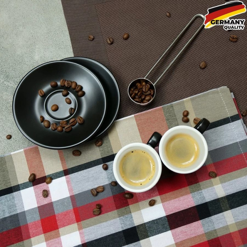 KELA Набор чашек с блюдцем для эспрессо Mattia. 4 предмета. (12750)