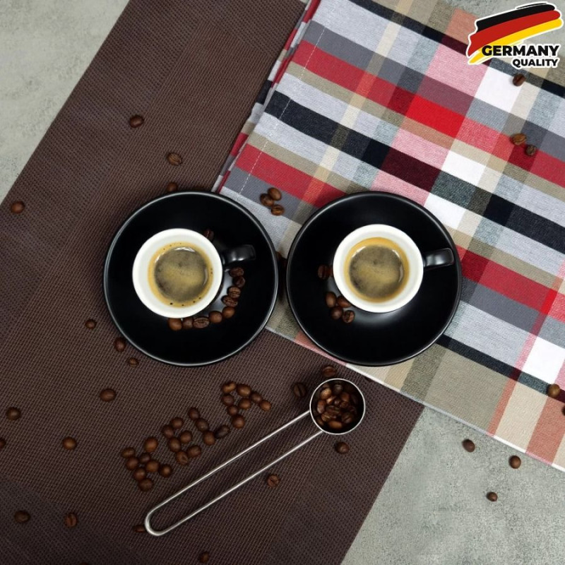 KELA Набор чашек с блюдцем для эспрессо Mattia. 4 предмета. (12750)