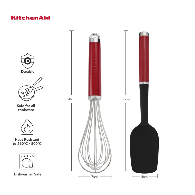Набір кухонних приладь KitchenAid Coreline, 2 предмета, червоний (KQG463OHERE)