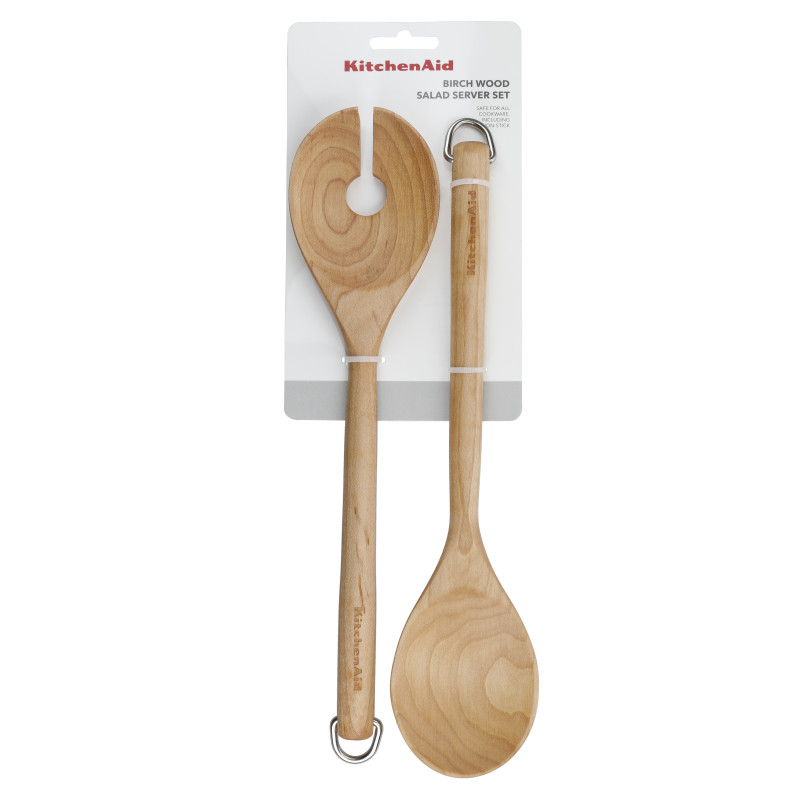 Набір ложок для салату KitchenAid Coreline, 2 шт., 30 см, береза (KQR713OHE)