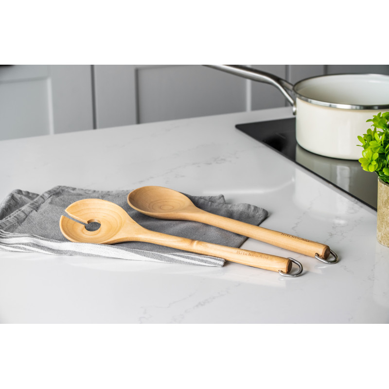 Набір ложок для салату KitchenAid Coreline, 2 шт., 30 см, береза (KQR713OHE)