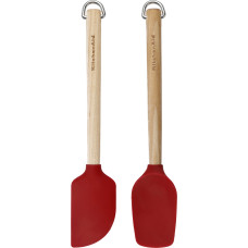 Набір лопаток для тіста KitchenAid Coreline, 2 шт, 23,5 см, береза, червоний (KQR750OHERE)