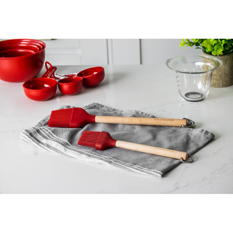 Пензлик кулінарний KitchenAid Coreline, 30,6 см, береза, червоний (KQR753OHERE)