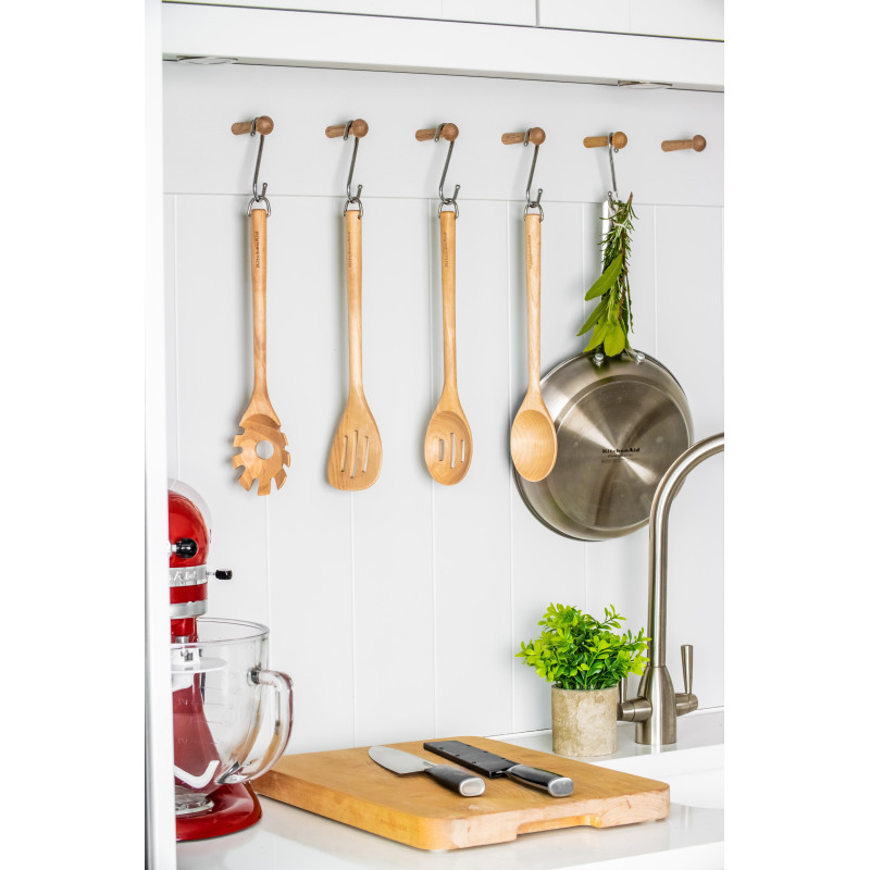 Лопатка з прорізами KitchenAid Coreline, 34,2 см, береза (KQR702OHE)