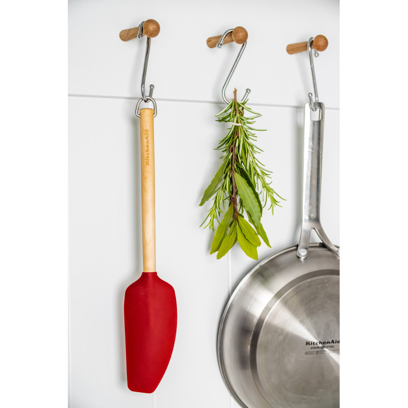 Лопатка для тесту KitchenAid Coreline, 35,3 см, береза, червоний (KQR732OHERE)