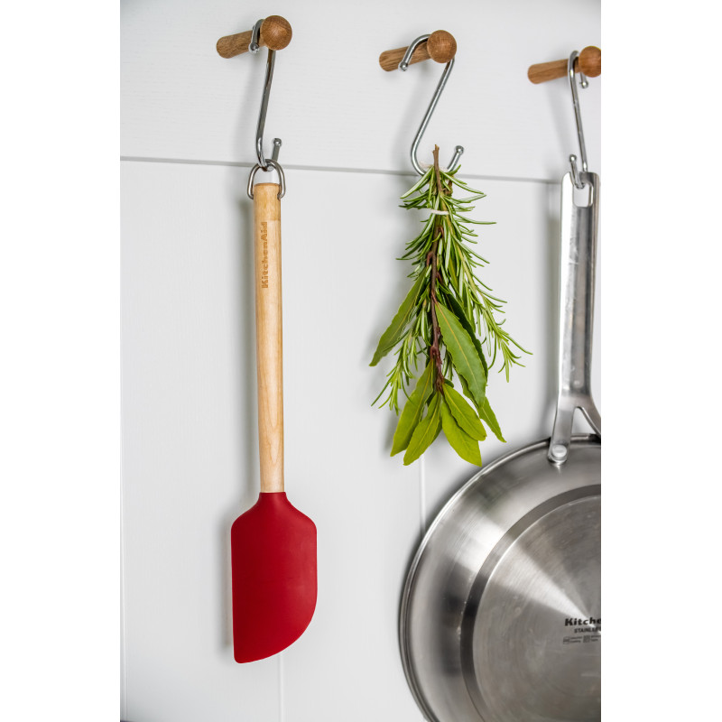 Лопатка для тесту KitchenAid Coreline, 31,8 см, береза, червоний (KQR731OHERE)