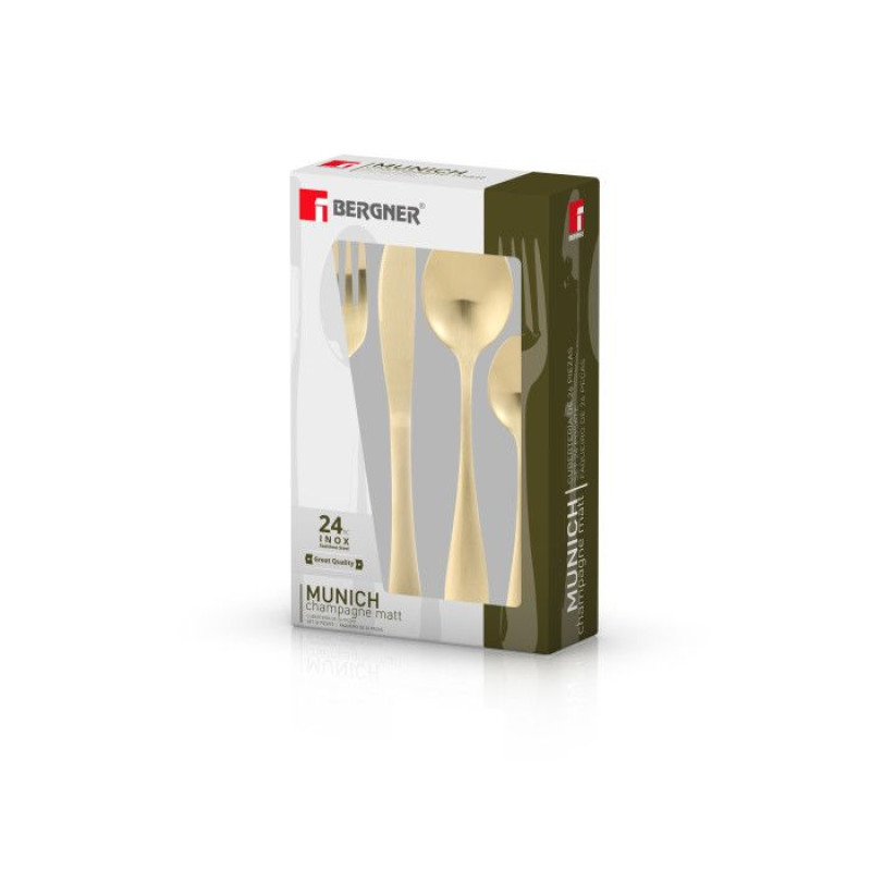 Bergner Munich champagne matt, 24 предмета (BG-5139-CH)