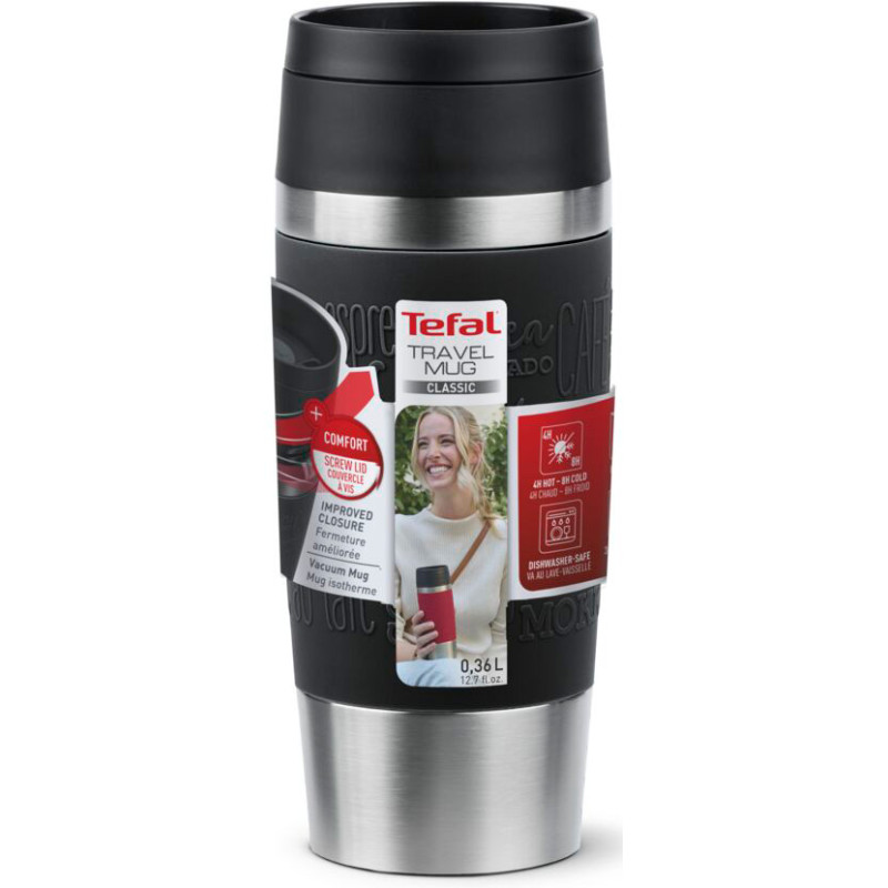 Термос Tefal Travel Mug Classic 0.36 л Чорний (N2020210)