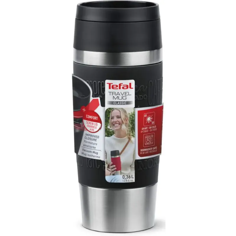 Термос Tefal Travel Mug Classic 0.36 л Чорний (N2020210)