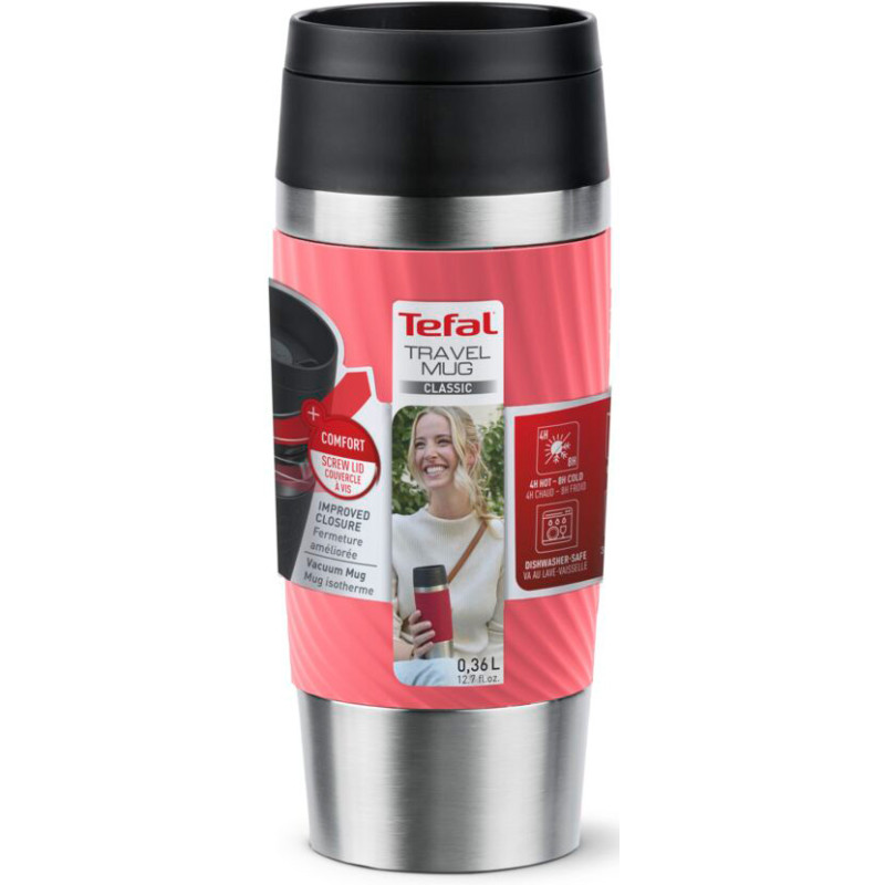 Термос Tefal Travel Mug Classic Twist 0.36 л Кораловий (N2024410)