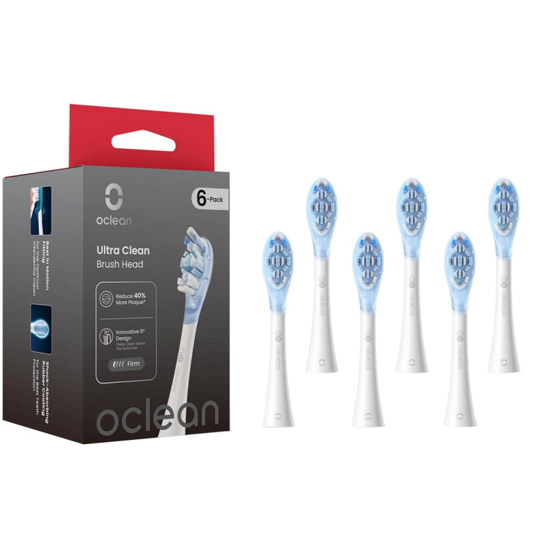 Насадка для зубної електрощітки Oclean UC03 Ultra White Clean White 6pcs (6970810556926)