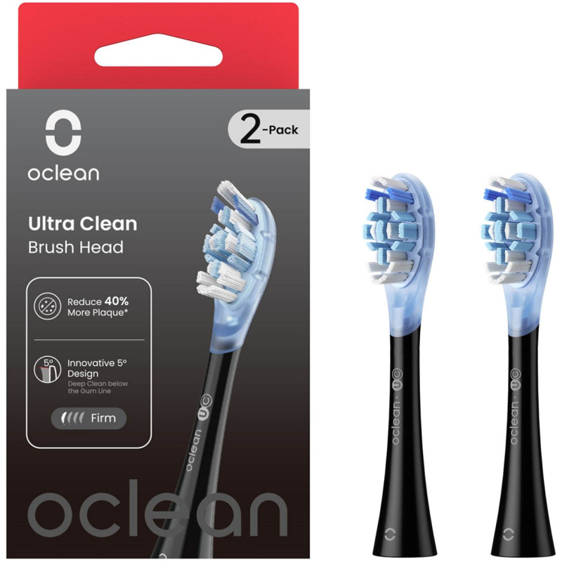 Насадка для зубної електрощітки Oclean UW03 Ultra White Black 2pcs (6970810556995)