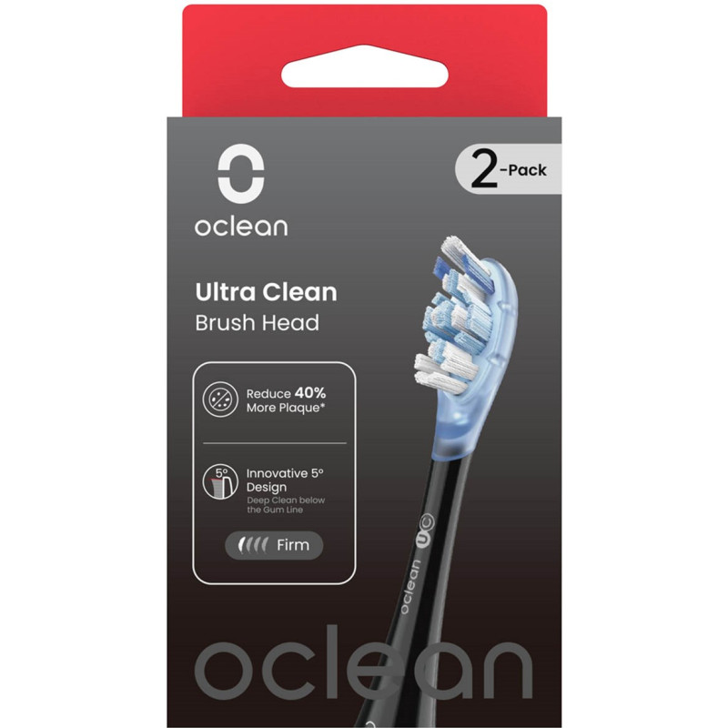 Насадка для зубної електрощітки Oclean UW03 Ultra White Black 2pcs (6970810556995)