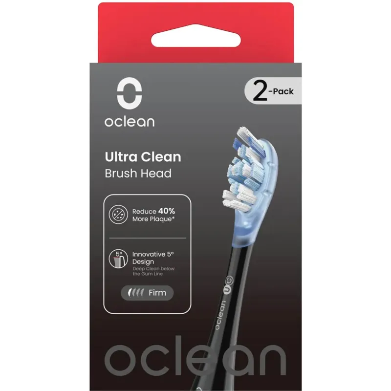 Насадка для зубной электрощетки Oclean UW03 Ultra White Black 2pcs (6970810556995)