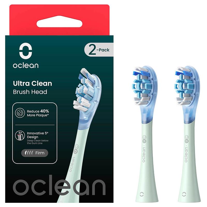 Oclean Brush Head Ultra Clean 2-pack Green (6970810553512)