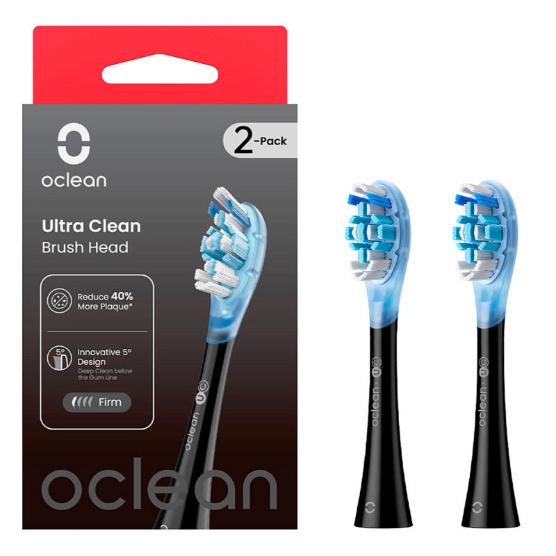 Насадка для зубной электрощетки Oclean Brush Head Ultra Clean 2-pack Black (6970810553543)