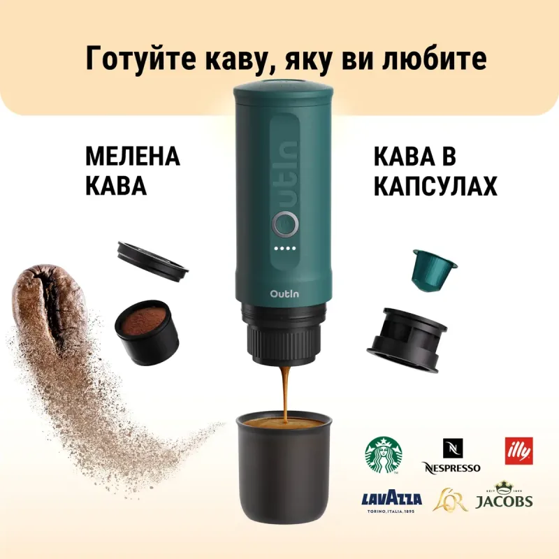 Кофеварка Outin Teal (OTEM-01-TEAL)