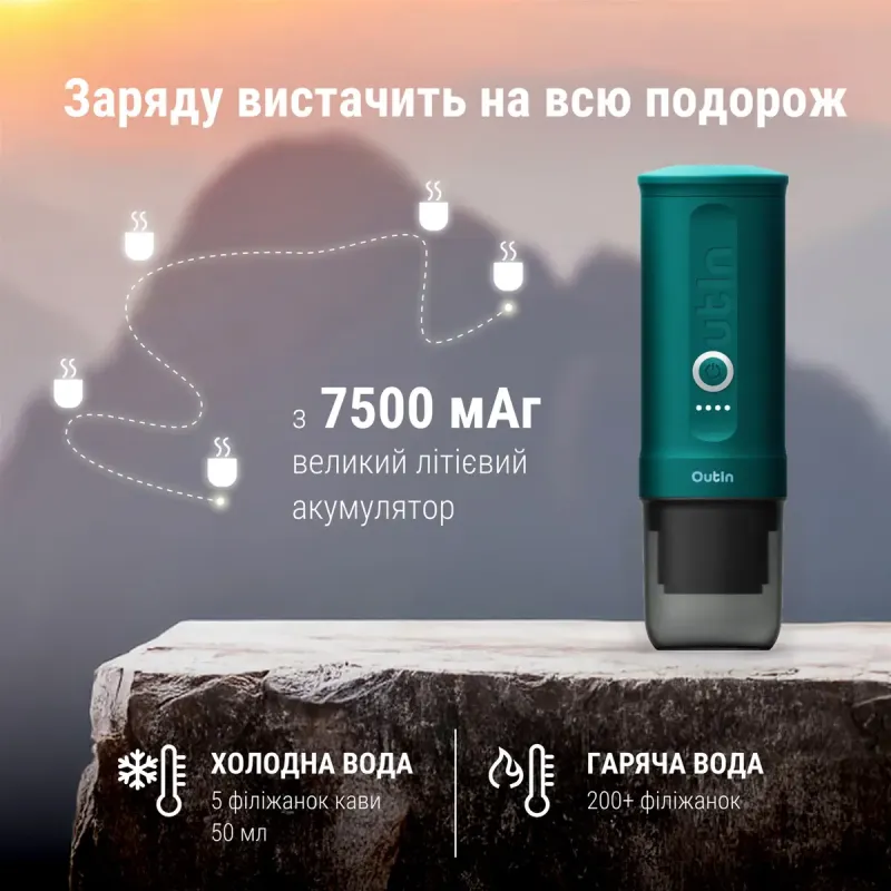Кофеварка Outin Teal (OTEM-01-TEAL)