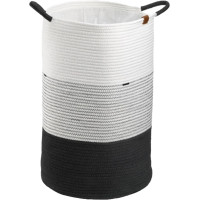 Корзина для білизни KELA Hedda, біло-чорна, 40х57см (24453)