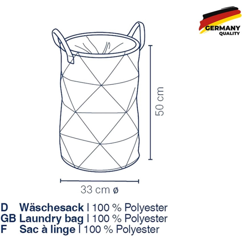 Корзина для білизни KELA Fay, темно-сіра, 50х33см (24491)