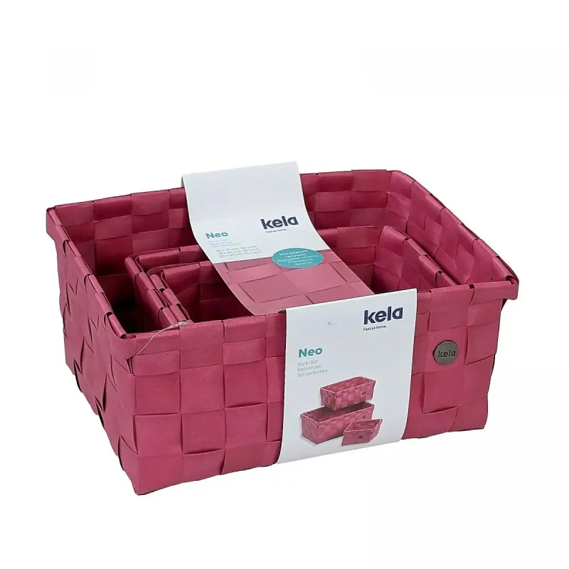 Набір кошиків KELA Neo, малиново-червона, 3 штуки (24481)