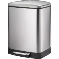 Відро для сміття KELA Davino з педаллю сріблясте, 2х12 л, 2 відділа (10954)