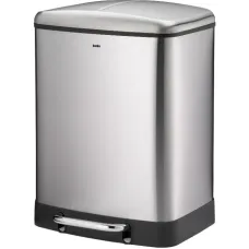 Відро для сміття KELA Davino з педаллю сріблясте, 2х12 л, 2 відділа (10954)