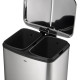 Відро для сміття KELA Davino з педаллю сріблясте, 2х12 л, 2 відділа (10954)