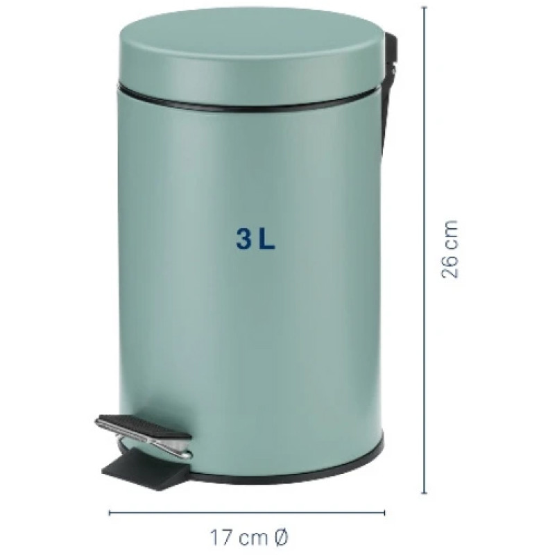 Відро для сміття KELA Monaco, зелений нефрит, 3 л (24287)