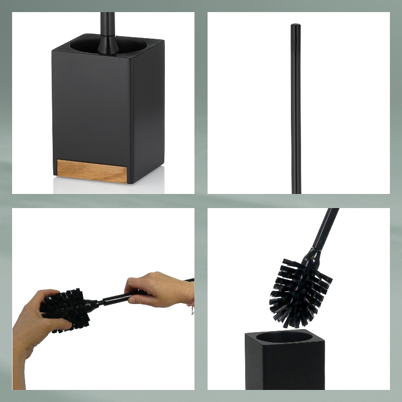 Йоршик для унітазу KELA Cube, чорний, 45,5х9,5х9,5 см (23690)