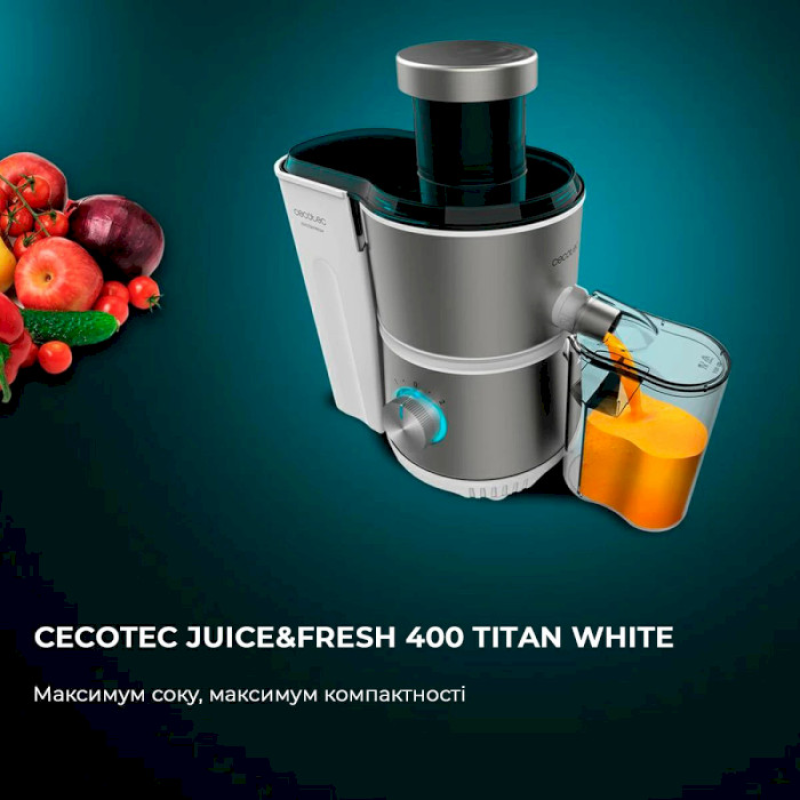 Соковыжималка CECOTEC Juice&Fresh 400 Titan White (CCTC-04154)