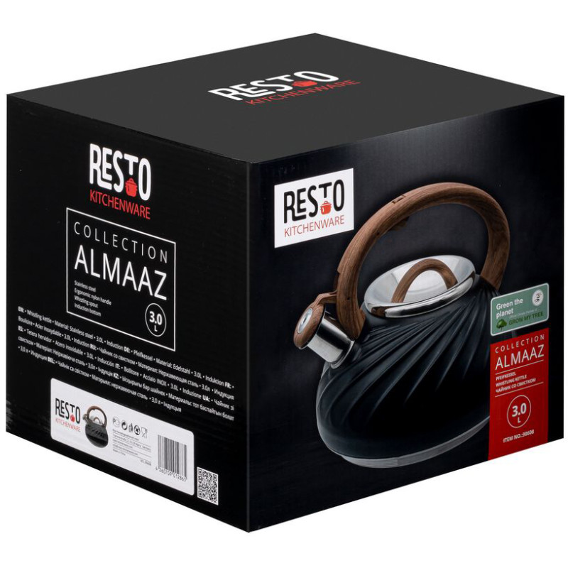 Чайник для плити Resto Almaaz Black 3л (90608)