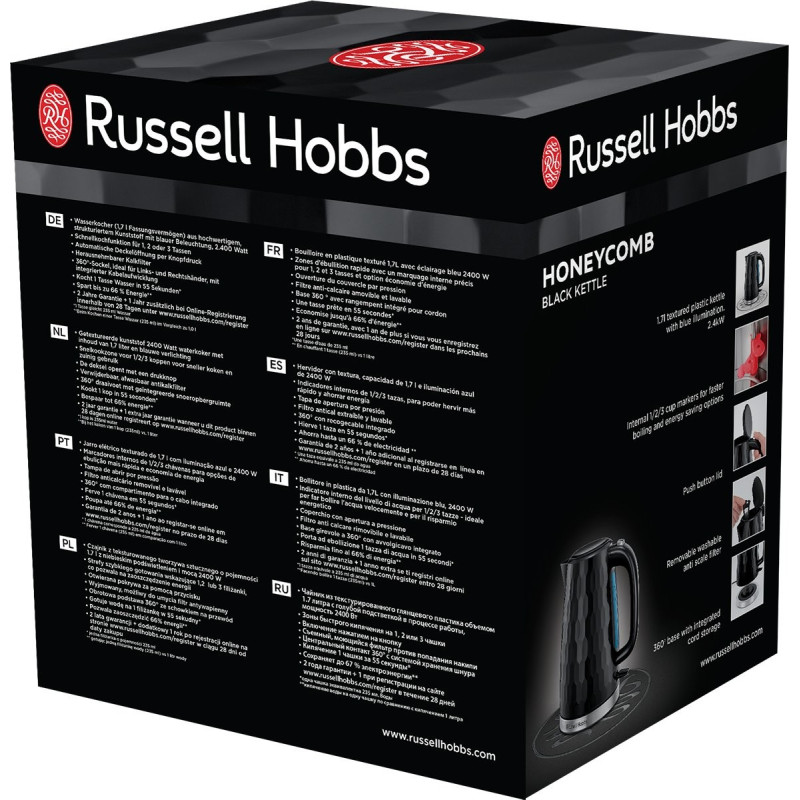 Электрочайник Russell Hobbs Honeycomb Black 26051-70