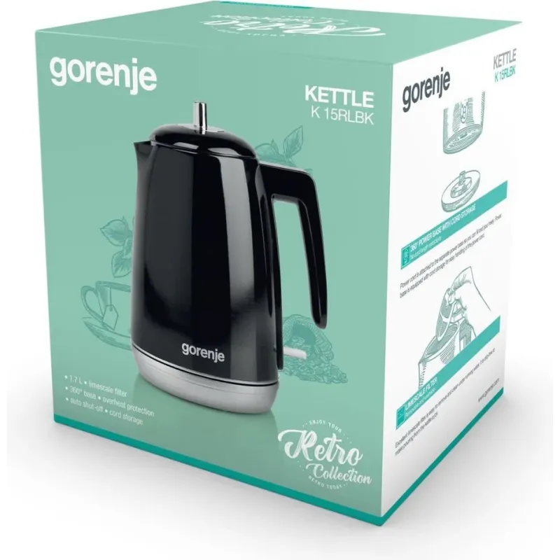 Електрочайник GORENJE K15RLBK