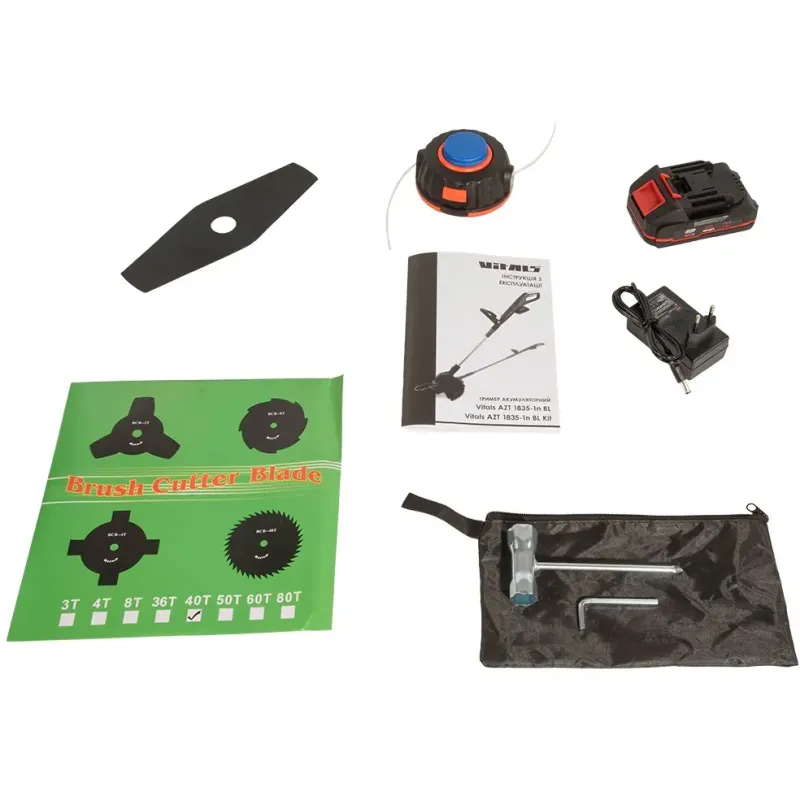 Триммер садовый электрический VITALS AZT 1835-1n BL Kit (243558)