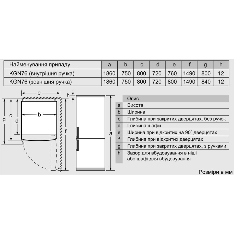 Холодильник Bosch KGN76CXE0N